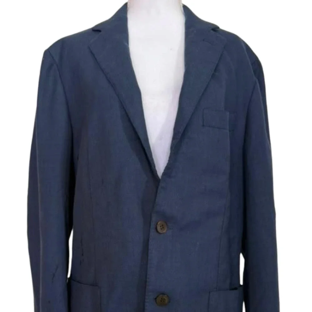 SUITSUPPLY Pure Wool Havana HL Navy Blue Blazer Jacket Size 42 US